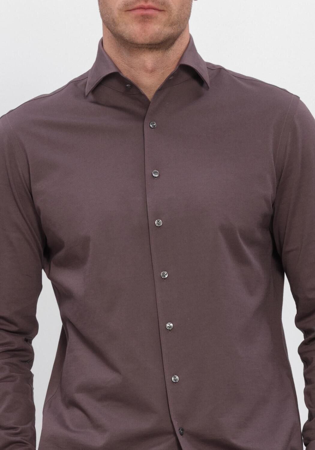 Bruine PROFUOMO Klassiek overhemd SHIRT ONE PIECE JAPANESE KNITTED - large