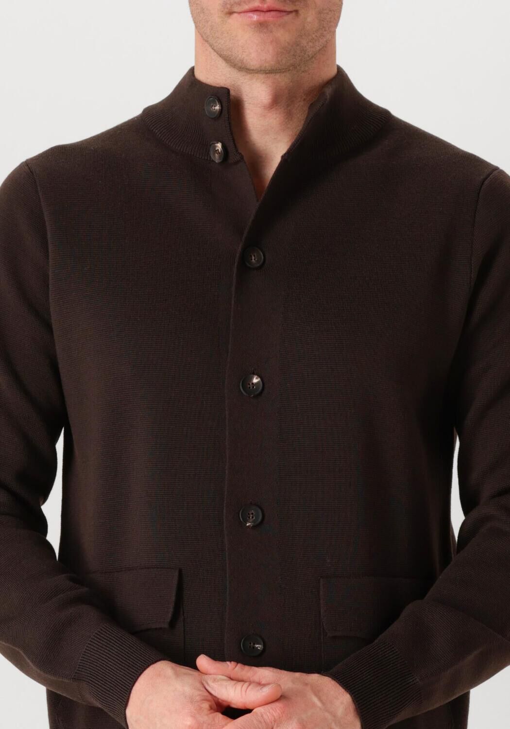 Bruine FILIPPO DE LAURENTIIS Vest BLUSOTTO BOTT. ML - large