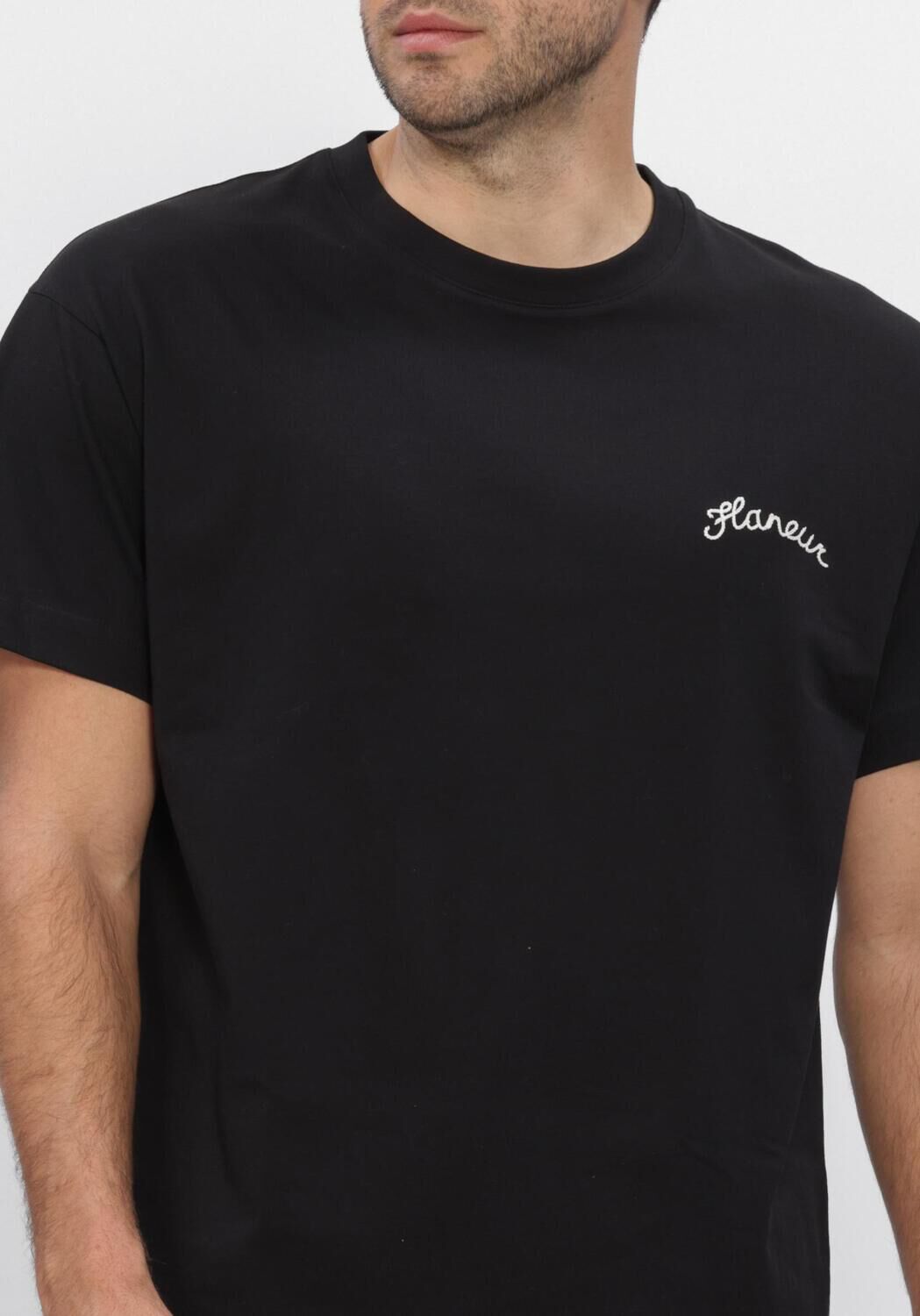 Zwarte FLANEUR T-shirt SIGNATURE T-SHIRT - large