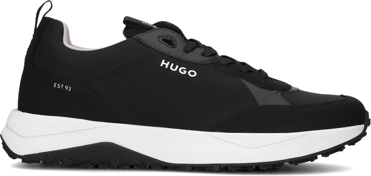 Hugo Lage Sneakers Heren Kane Runn, Maat: 40, Materiaal: Leer, Kleur: Zwart