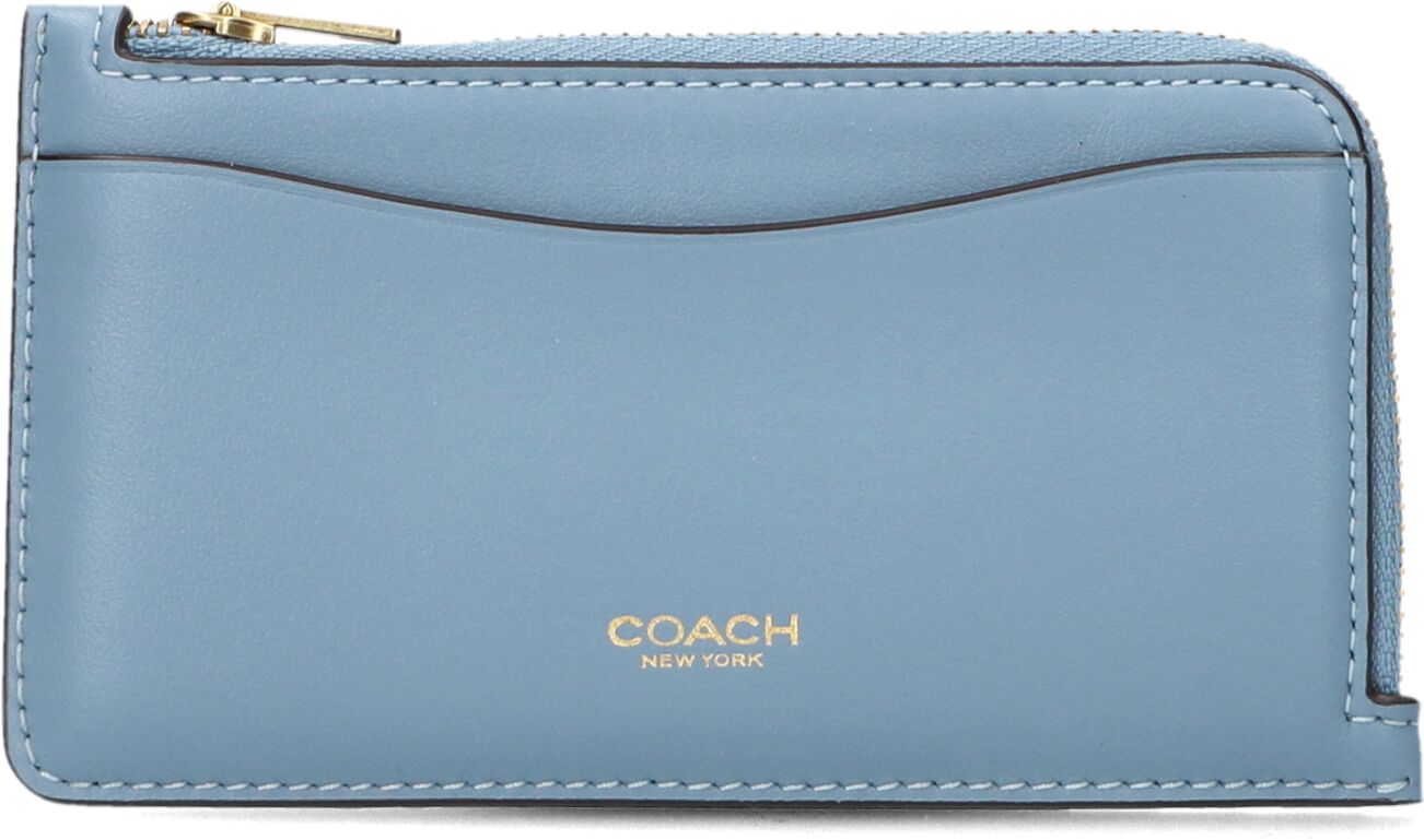 Coach Portemonnee
Dames New York Zip, Materiaal: Leer, Kleur: Lichtblauw