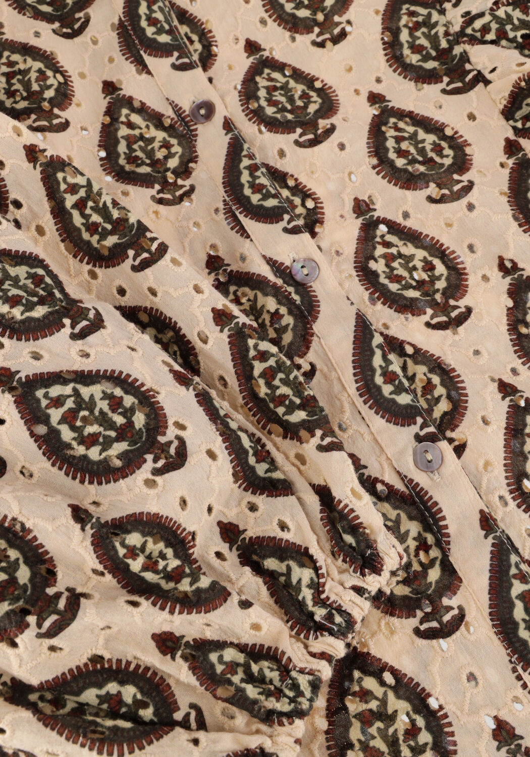 Beige SUMMUM Blouses LONGSLEEVE BLOUSE PRINT BRODERY - large