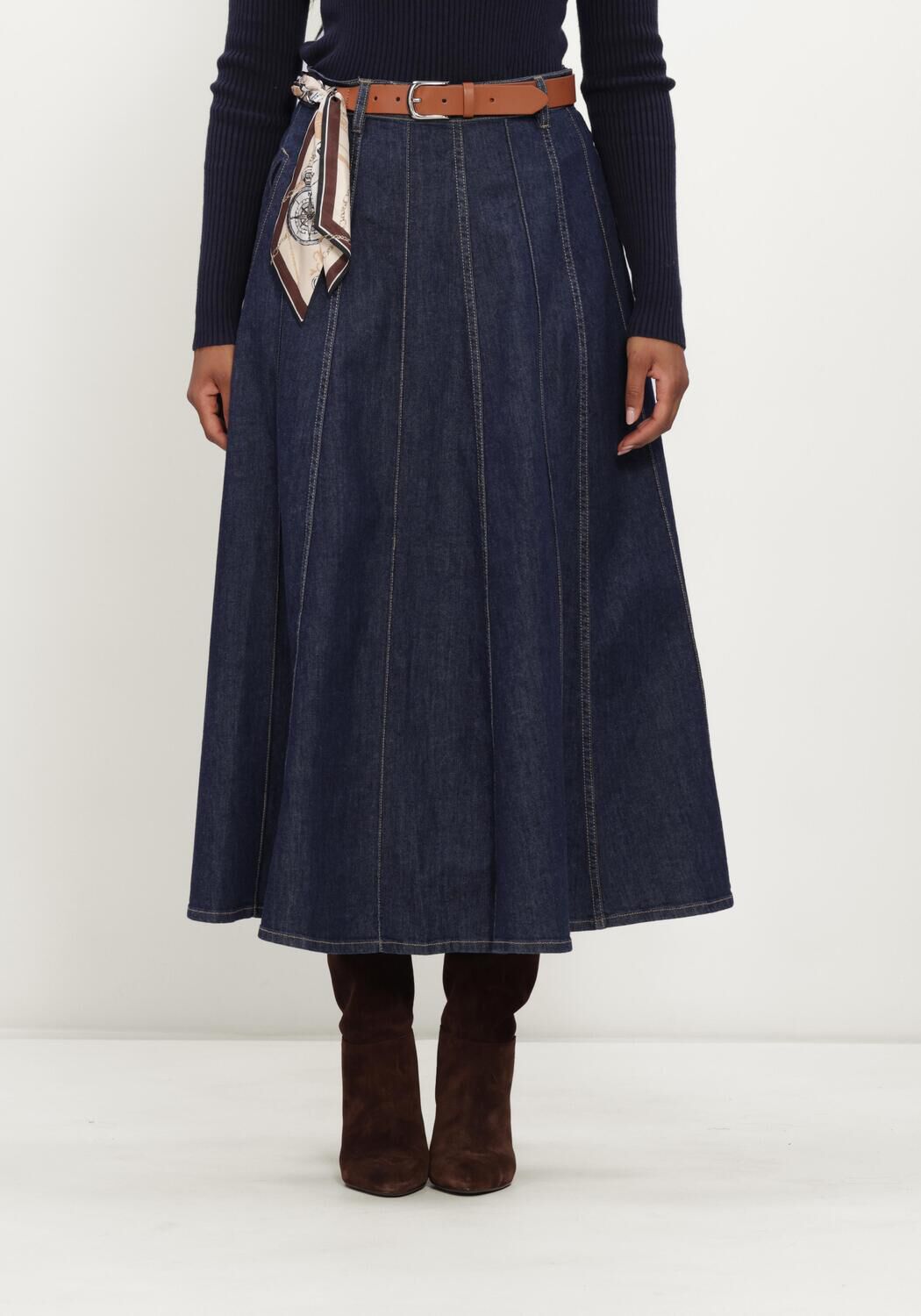 Donkerblauwe CAROLINE BISS Maxirok 4716 - large