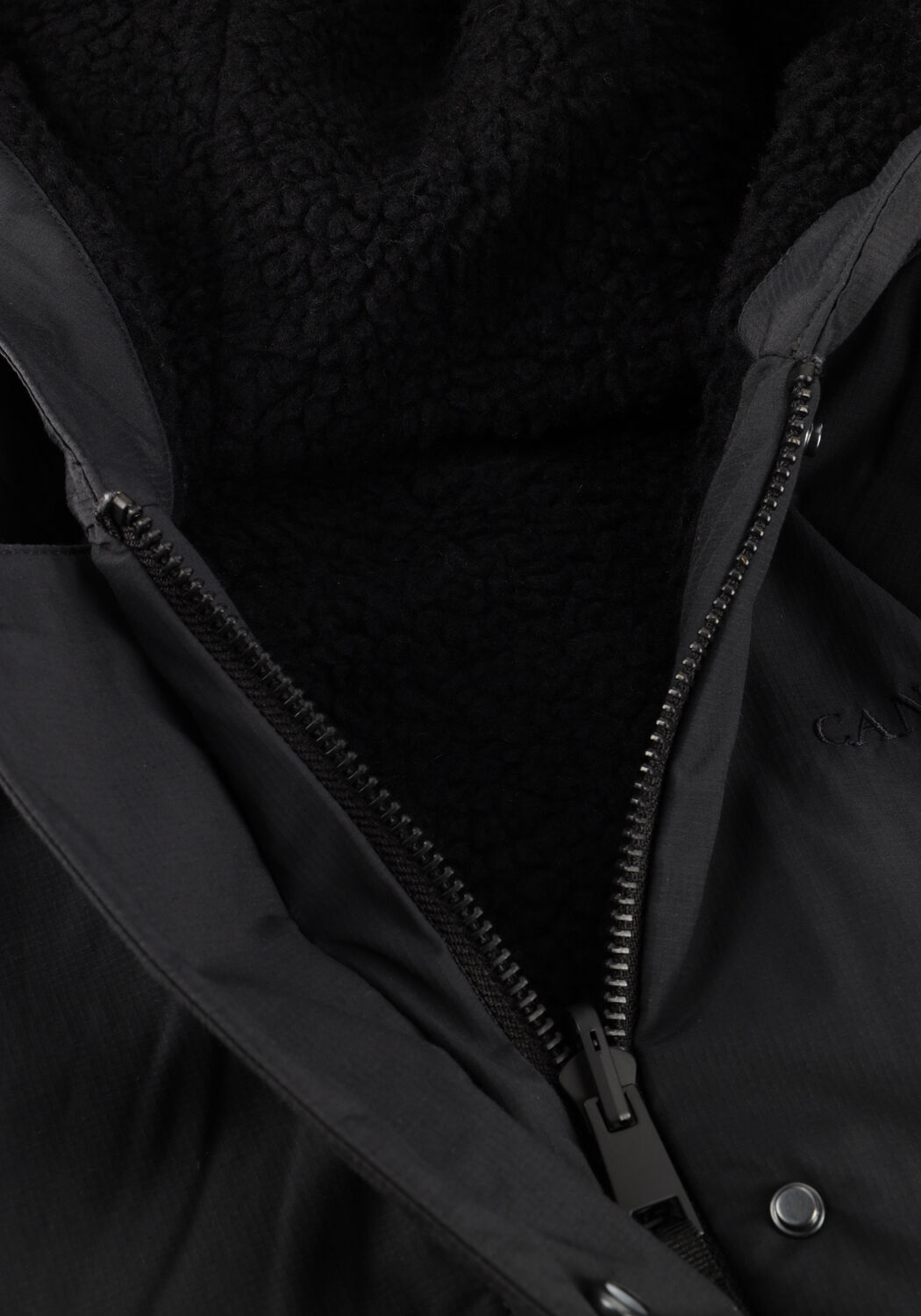 Zwarte CANADA GOOSE Teddy jas ALBERNI REVERSIBLE FLEECE - large