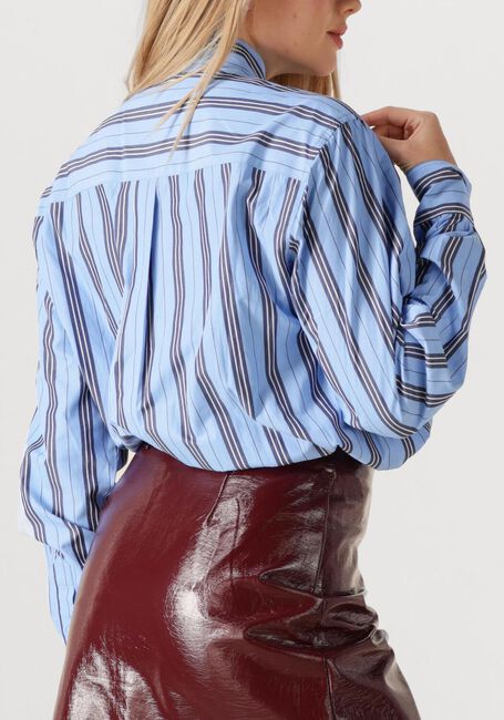 Blauwe HAUTE L'AMITIÉ Blouses BUTTON DOWN STRIPE SHIRT - large