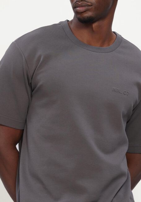 Donkergrijze NN.07 T-shirt NAT SS LOGO TEE 3457 - large
