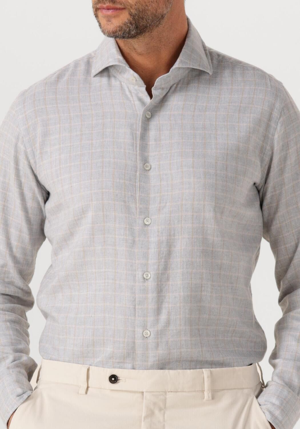 Lichtgrijze XACUS Casual overhemd 91338 721ML - large
