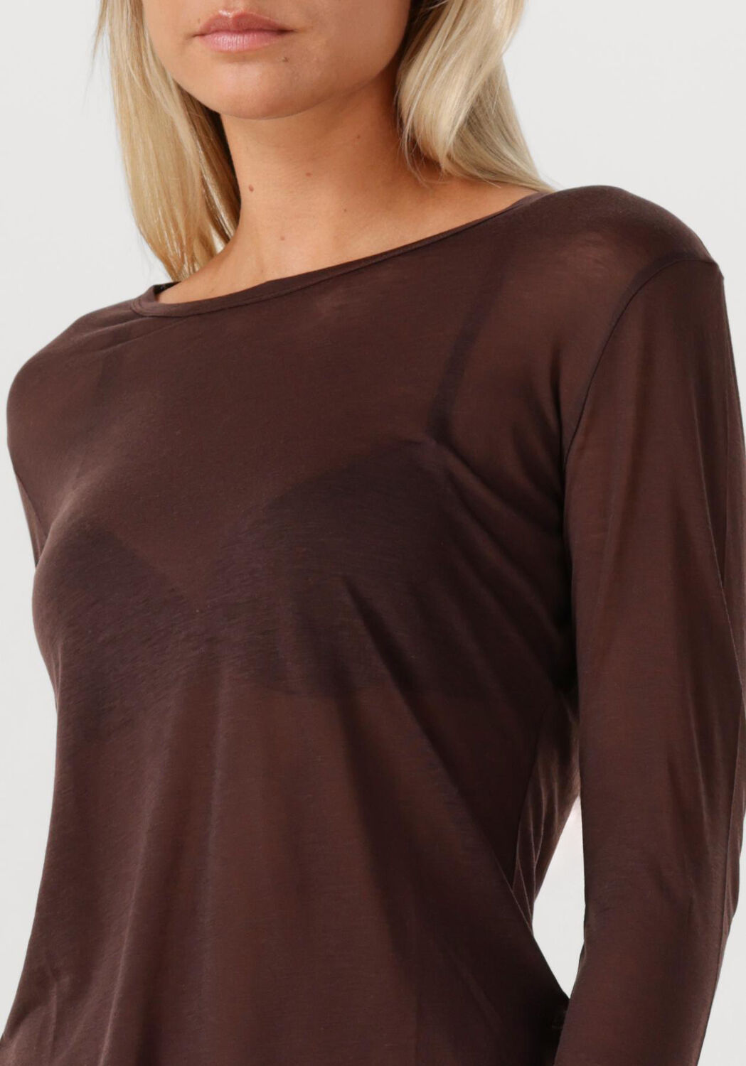 Bruine ANINE BING Top SYLVIE LONG SLEEVE TEE - large