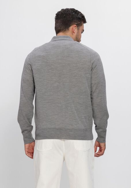 Grijze AMI PARIS Vest SHIRT COLLAR CARDIGAN WITH CONTRASTED AMI DE COEUR - large