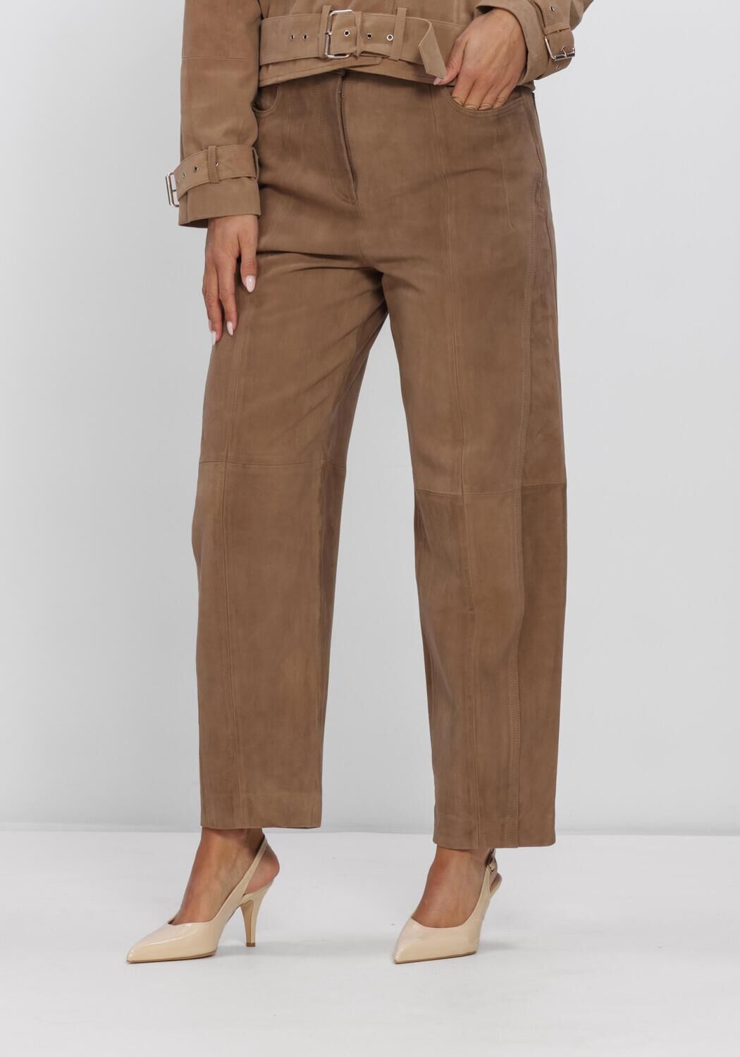 Beige IBANA Broeken PARAL SUEDE - large