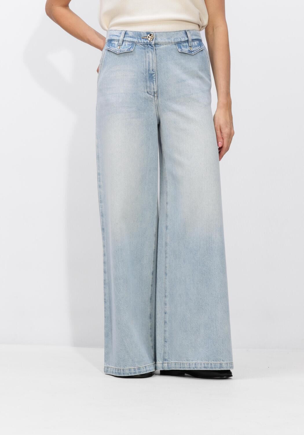 Caroline Biss Wide Jeans Dames 1591, Maat: 38, Kleur: Lichtblauw afbeelding 1