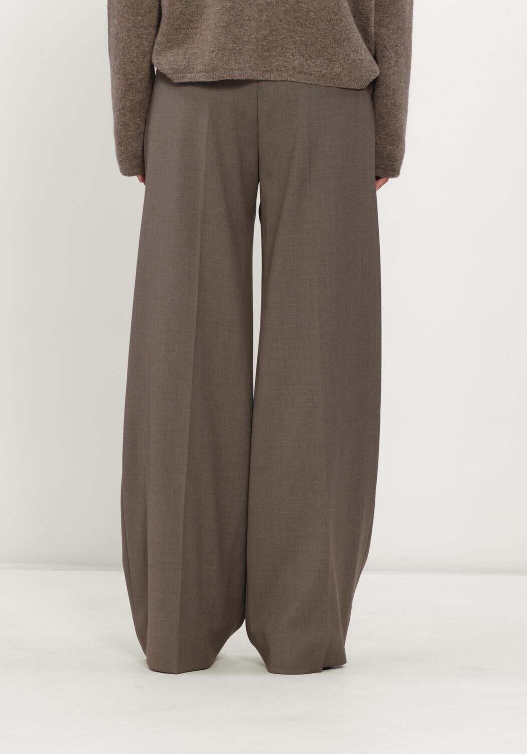 Taupe FILIPPA K Wijde broek DARCEY WOOL TROUSERS - large