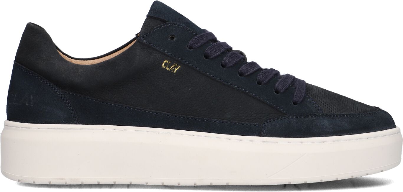 Clay Lage Sneakers Heren Lpenzo, Maat: 45, Materiaal: Leer, Kleur: Blauw