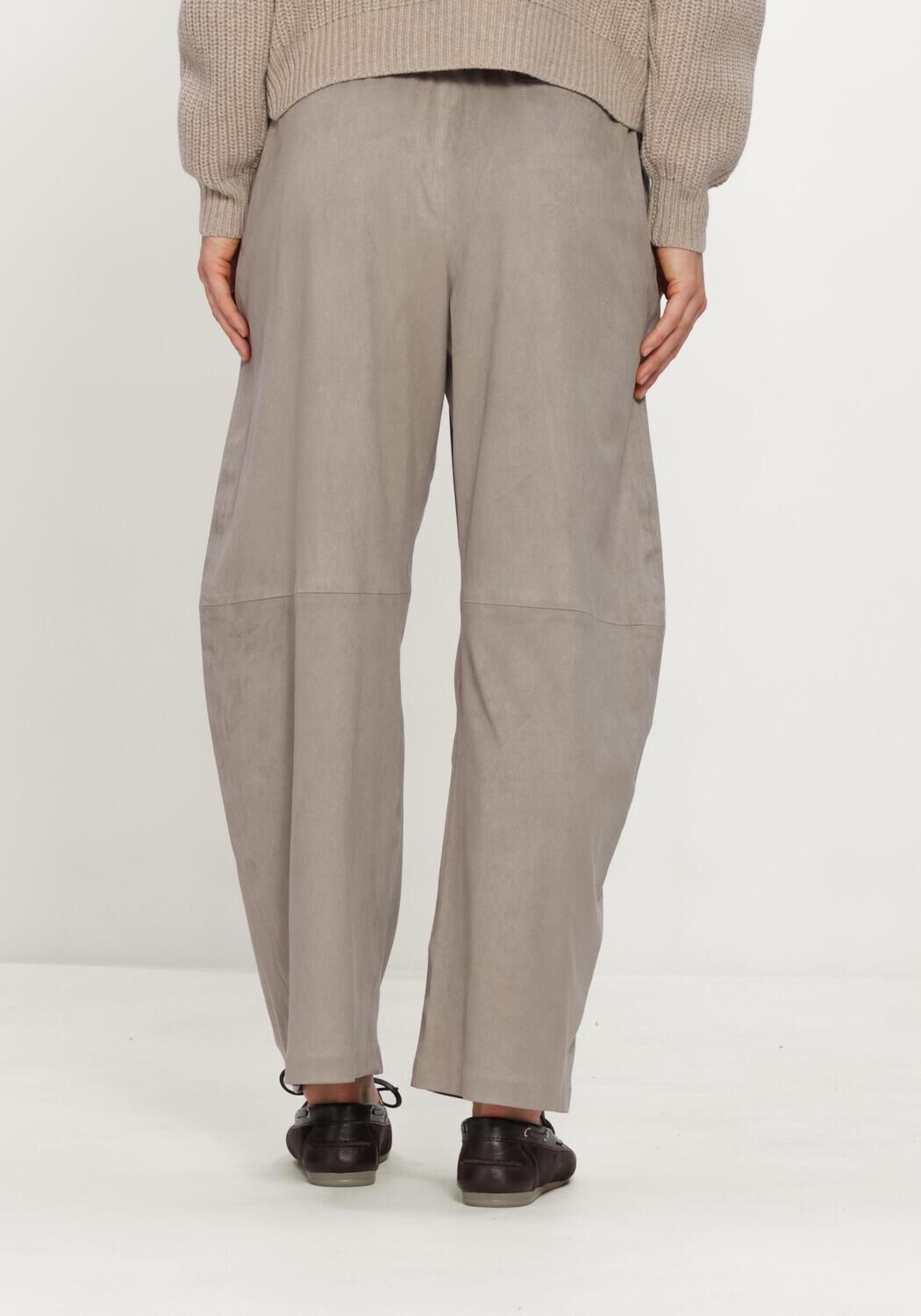 Taupe FFC Wijde broek HOSE L&Auml;SSIG WILDLEDER - large