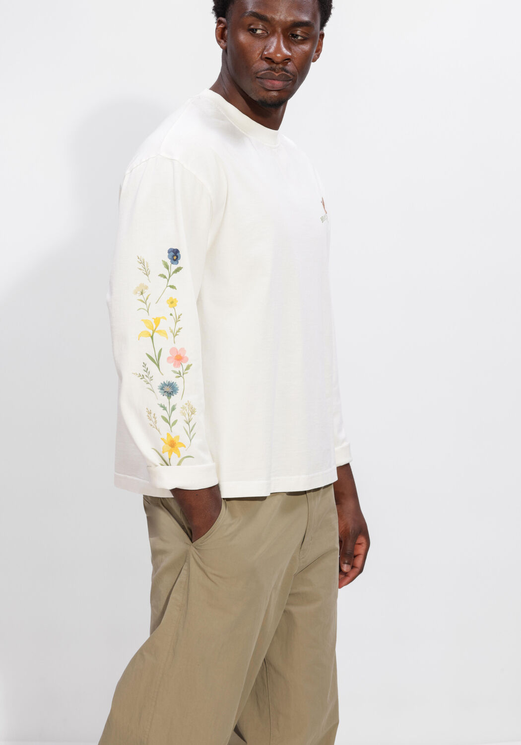 Creme BRAM'S FRUIT T-shirt ROBIN LONGSLEEVE - large