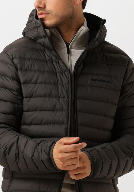 Donkergroene PEAK PERFORMANCE Gewatteerde jas M DOWN LINER HOOD JACKET - large