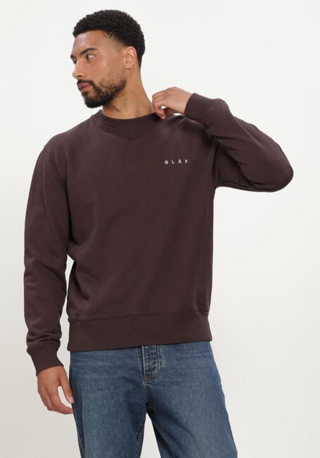 Bruine OLAF HUSSEIN Sweater LASSO FACE CREWNECK - large