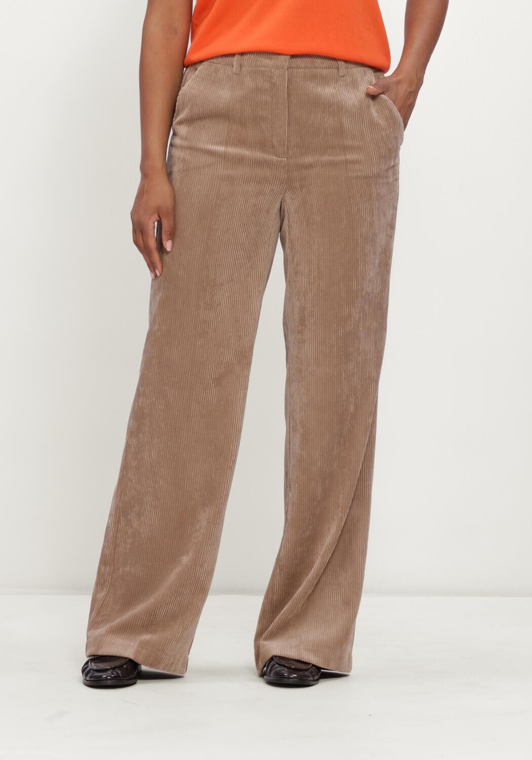 Beige CAMBIO Wijde broek AMELIE - large