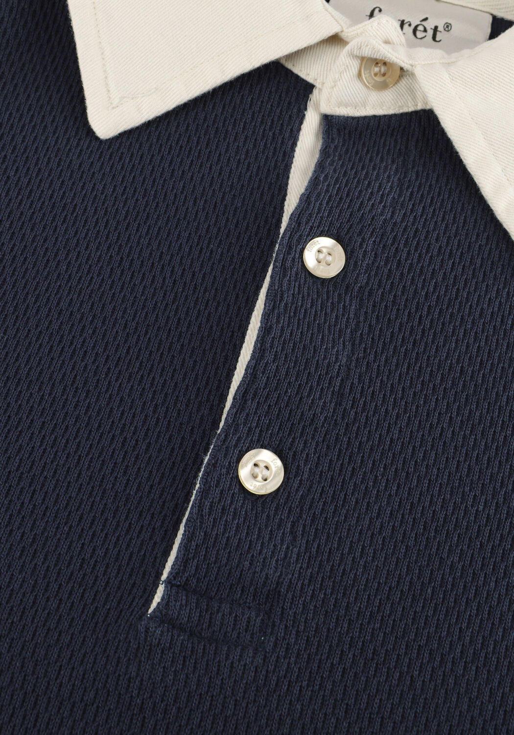 Donkerblauwe FOR&Eacute;T Polo MATCH RUGBY STRUCTURED SWEATSHIRT - large