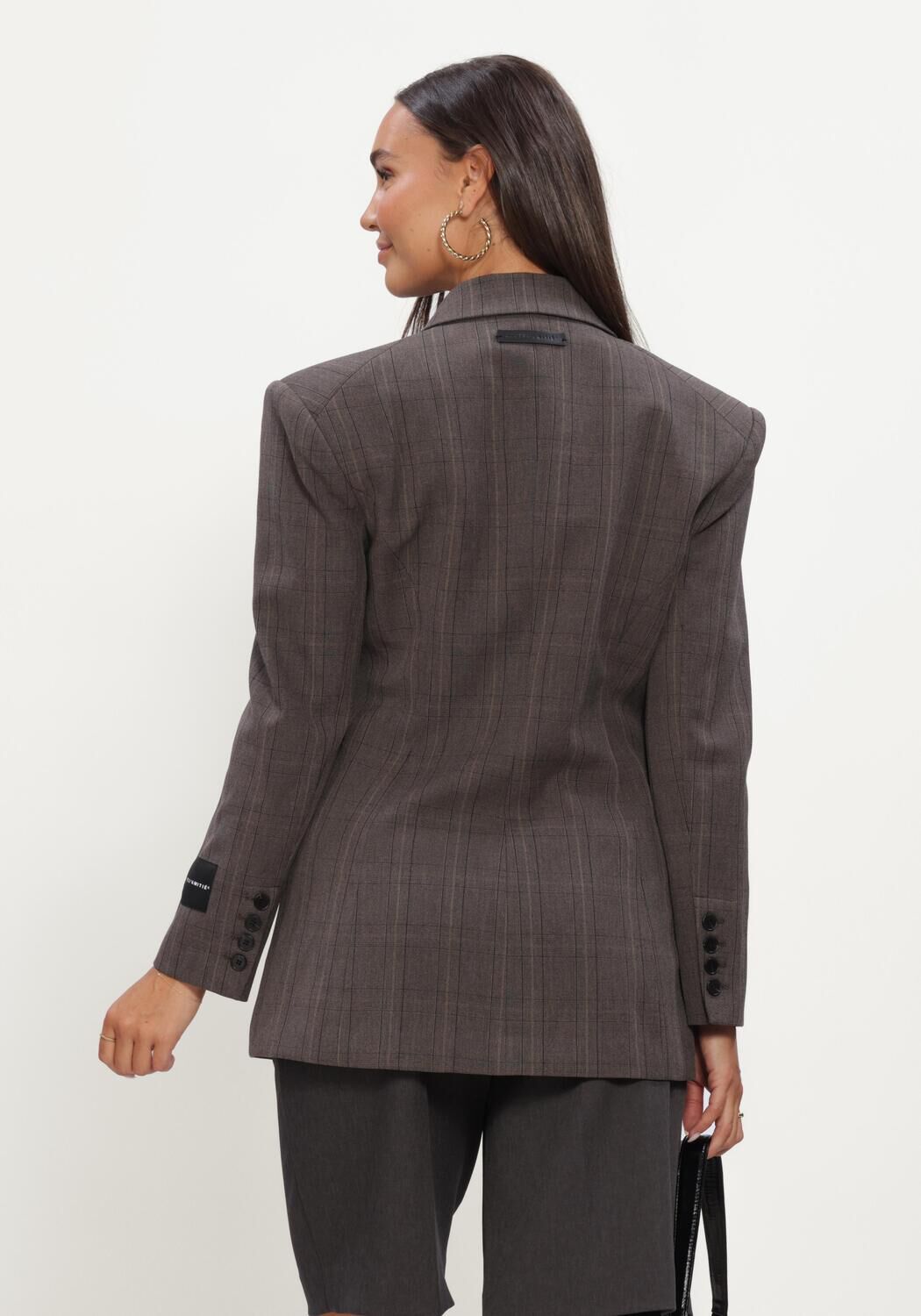 Bruine HAUTE L'AMITI&Eacute; Blazer WAIST FIT CHECK BLAZER - large
