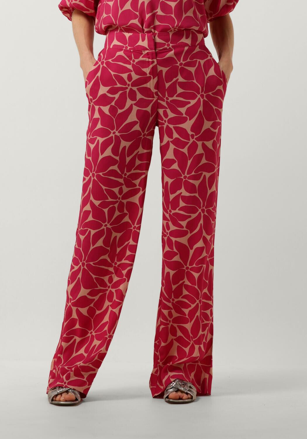 Spooq the Label Wijde Broek Dames Celia Pants, Maat: XL, Kleur: Rood afbeelding 1