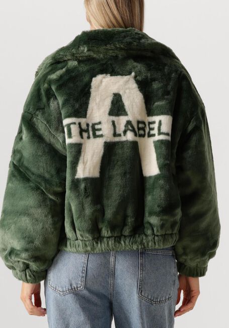 Donkergroene ALIX THE LABEL Faux fur jas FAUX FUR COAT - large