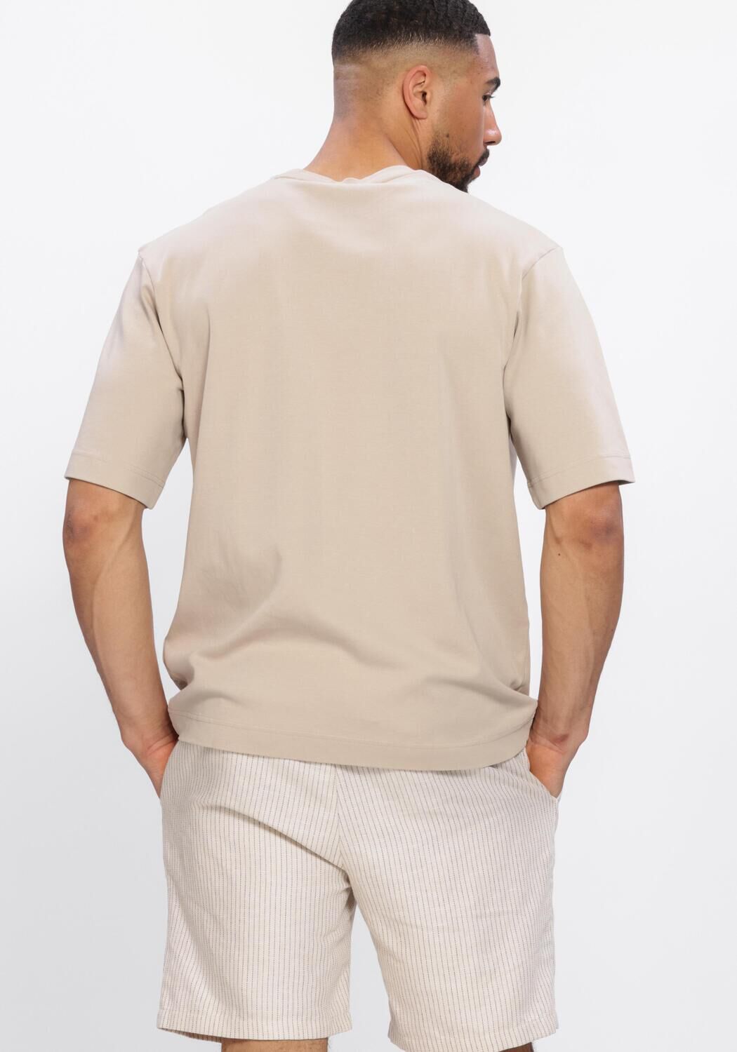 Beige PROFUOMO T-shirt T-SHIRT CREW NECK HEAVY COTTON - large