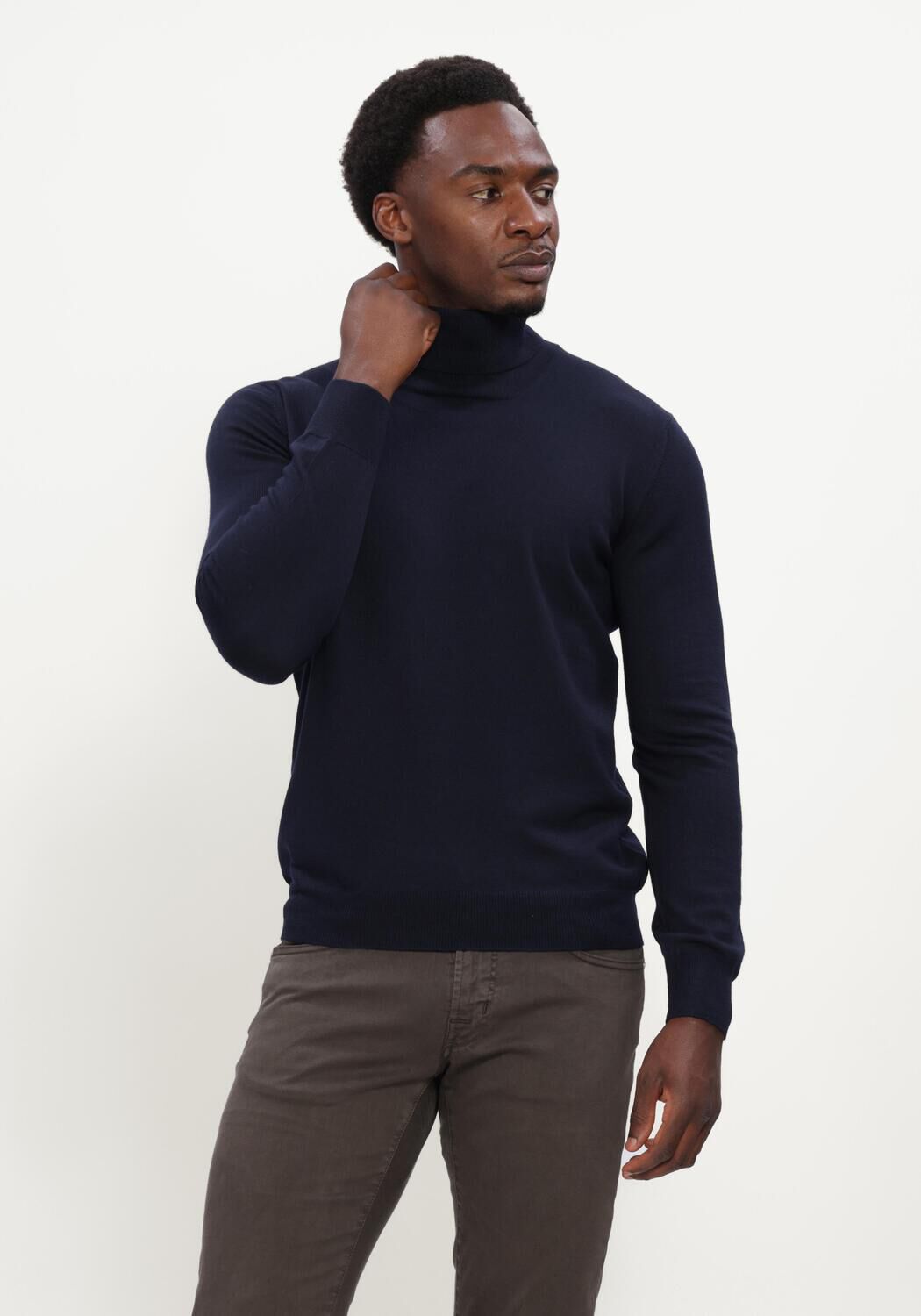 Donkerblauwe GRAN SASSO Coltrui TURTLE NECK - large