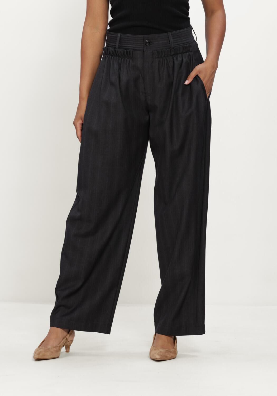 Donkergrijze ISABEL MARANT Wijde broek MAYERA PANTS - large