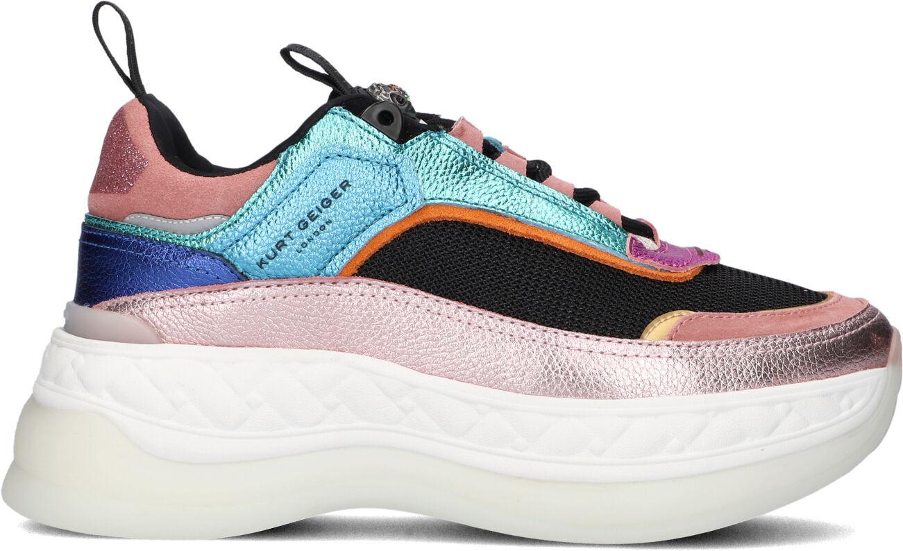 Kurt Geiger London Lage Sneakers Dames Kensington Pump Sneaker, Maat: 39, Materiaal: Leer