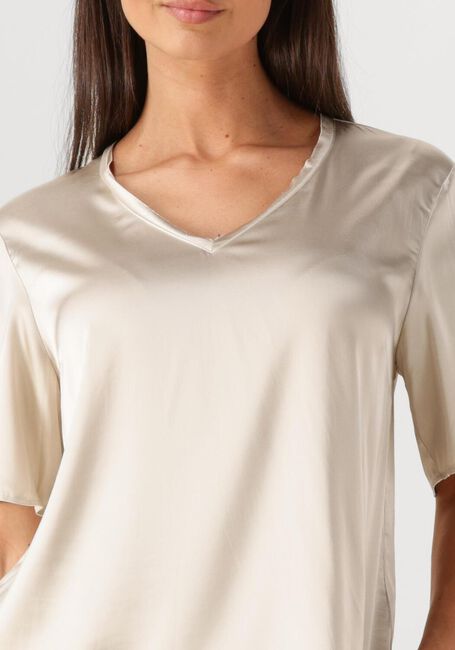 Creme MOS MOSH Blouses MMEVIE V-NECK SATIN BLOUSE - large