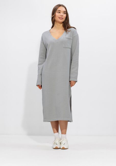 Lichtgrijze PENN & INK Midi jurk DRESS PRINT - large