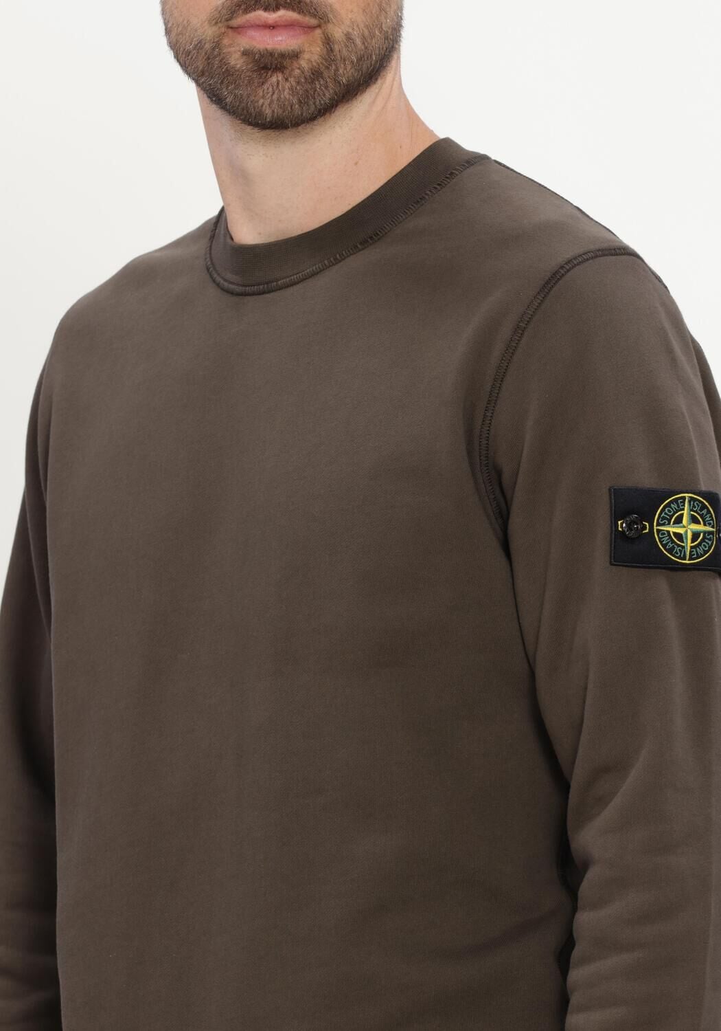 Bruine STONE ISLAND Sweater SWEATSHIRT S0051 - large