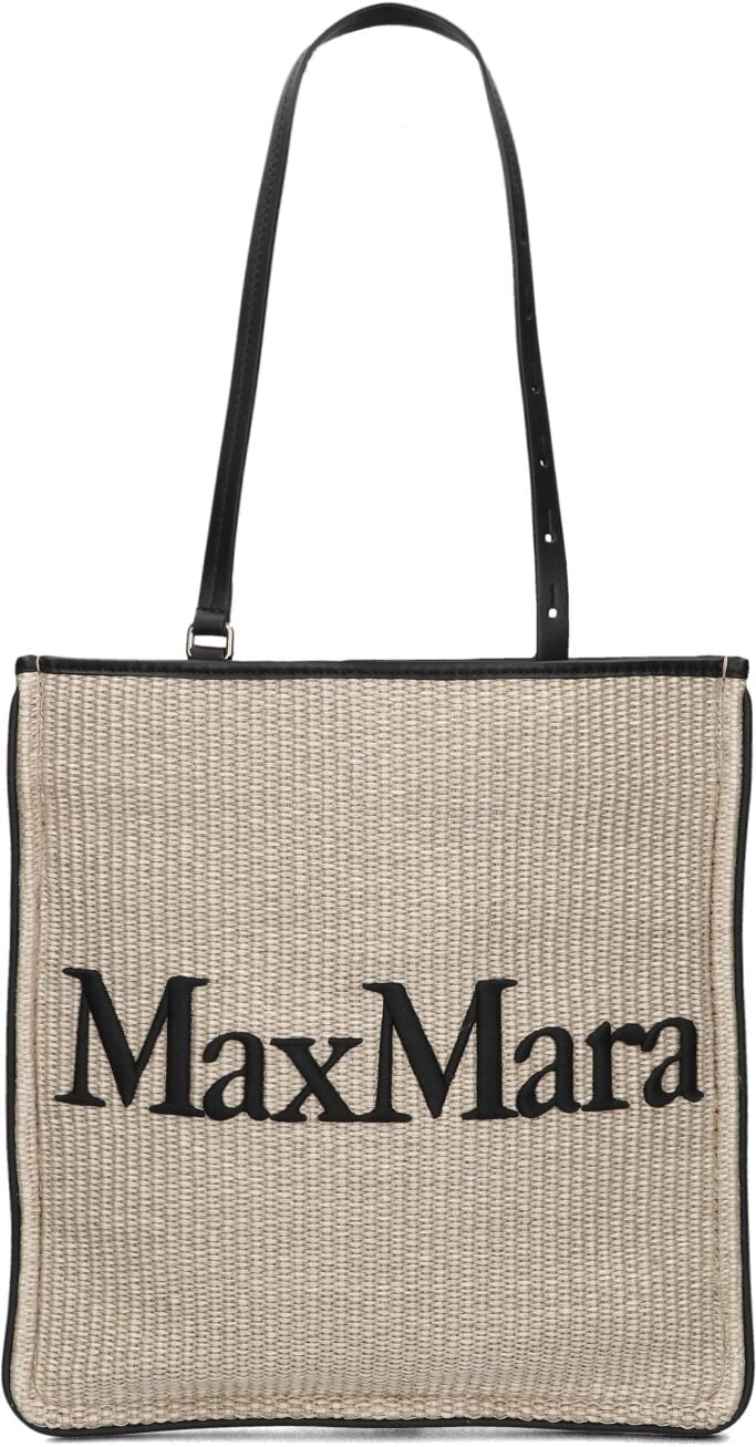 Max Mara Max Mara Schoudertas Dames Easybag 2345111231600, Materiaal: Jute, Kleur: Beige