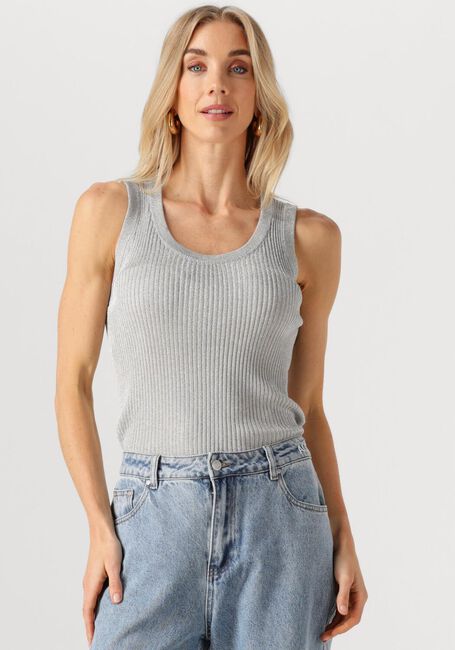 Zilveren MOS MOSH Top MMRELENA IMANJA KNIT TANK TOP - large