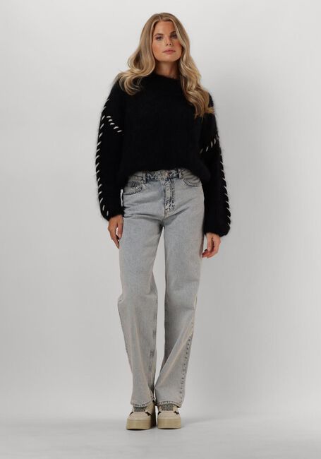 Zwarte AMERICAN DREAMS Trui CATIO MOHAIR STITCH PULLOVER - large