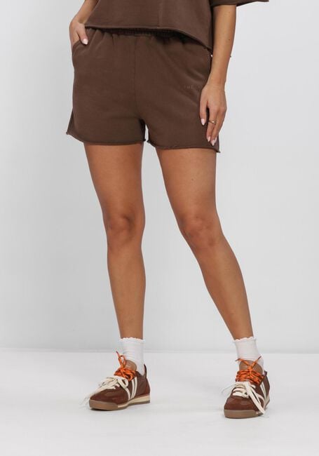 Bruine ALIX THE LABEL Korte broek LADIES KNITTED SPORTY SUMMER SHORTS - large