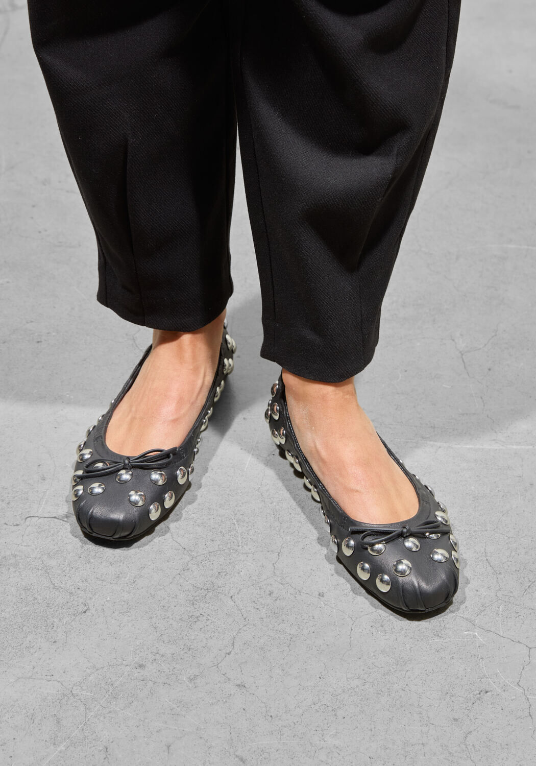 Zwarte HOGAN Ballerina's H684 BALLERINA BORCHIE - medium