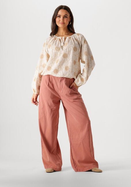 Witte SUMMUM Blouses LONGSLEEVE TOP FLOWER EMBROIDERY - large