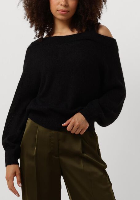 Zwarte DANTE6 Top YONKA OFF SHOULDER SWEATER - large
