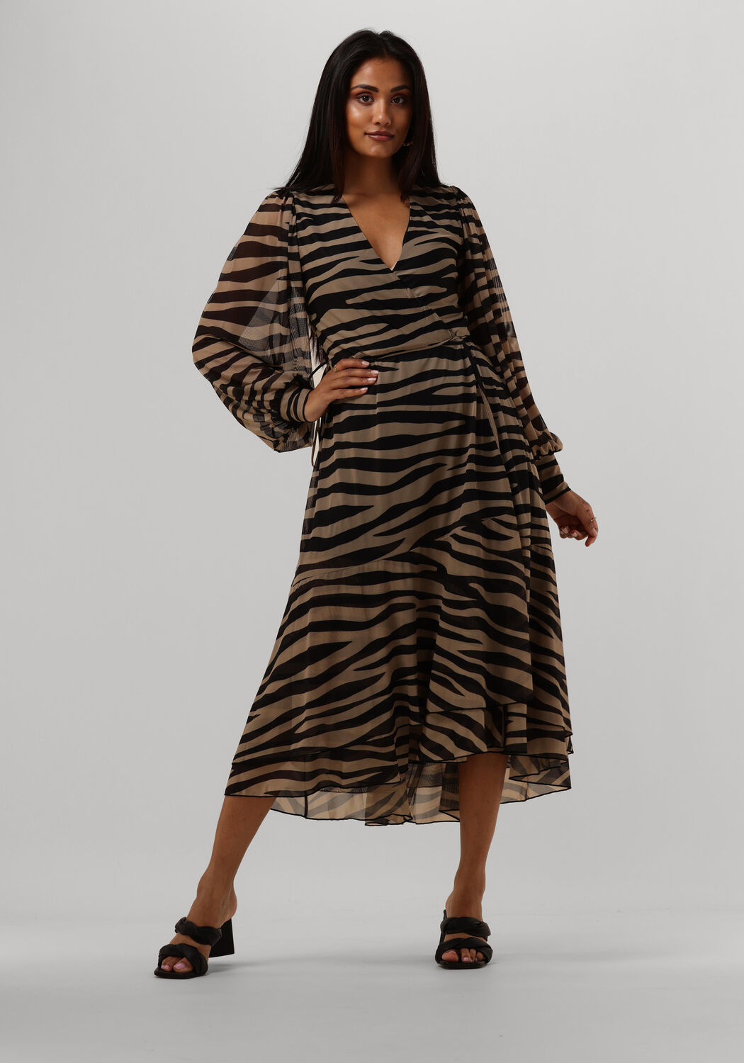 Bruuns Bazaar Midi Jurk Dames Phlox Nora Dress, Maat: 34, Kleur: Beige