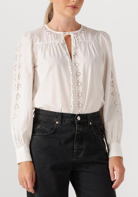 Gebroken wit ULLA JOHNSON Blouses KADY LONG SLEEVE BLOUSE - large