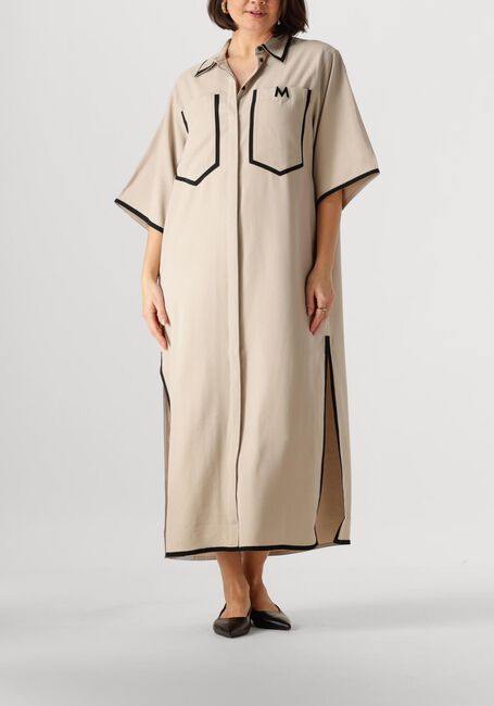 Beige COPENHAGEN MUSE Midi jurk SI SHIRT DRESS - large