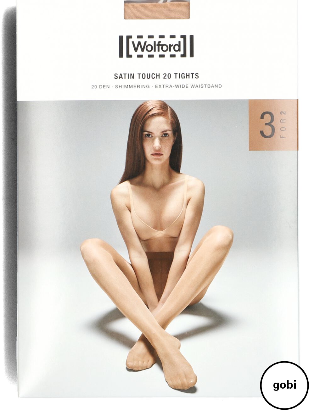 Wolford Panty Dames Satin Touch 20 Tights 3 Pack, Maat: S, Materiaal: Polyamide, Kleur: Bruin afbeelding