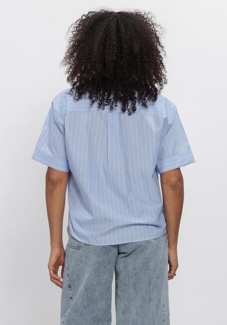 Blauwe CO'COUTURE Blouses SIMOCC STRIPE SS TIE SHIRT - large