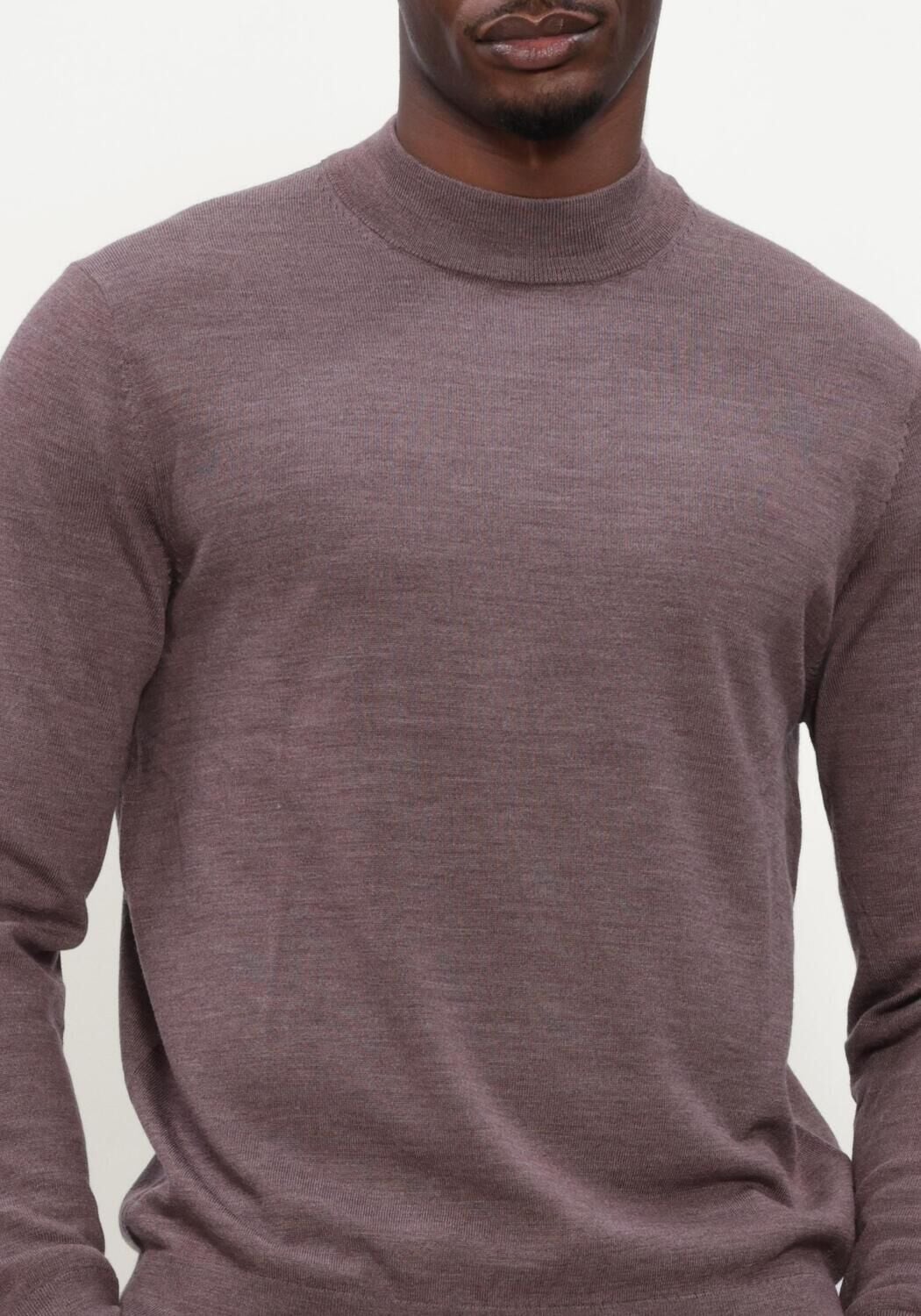 Paarse PROFUOMO Coltrui PULLOVER MOCK NECK EXTRAFINE MERINO - large