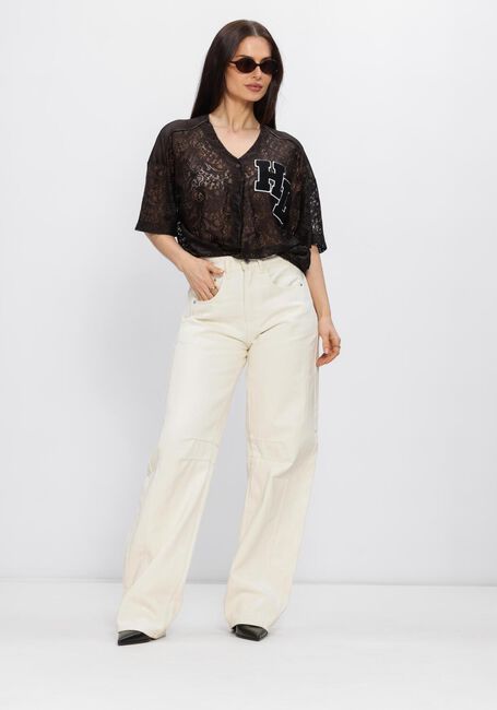 Zwarte HAUTE L'AMITI&Eacute; Top COURT LACE TEE - large