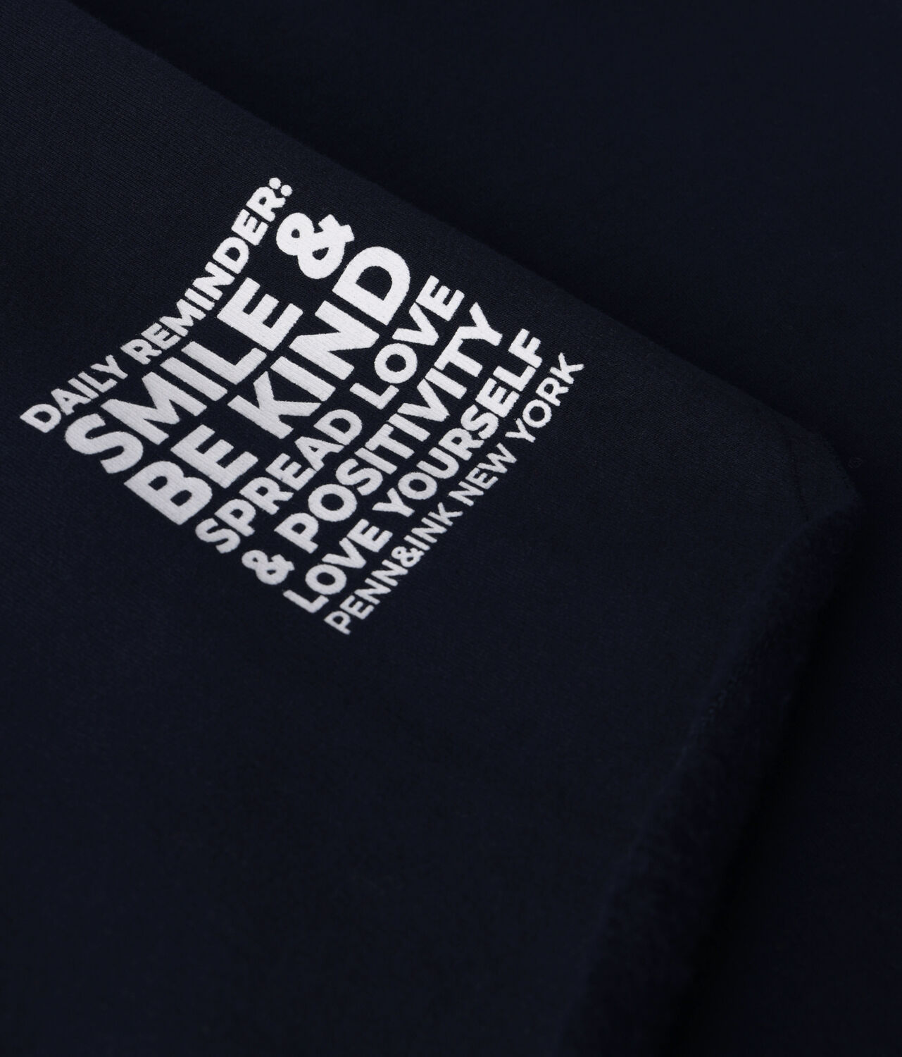 Donkerblauwe PENN & INK Sweater SWEATER PRINT - large