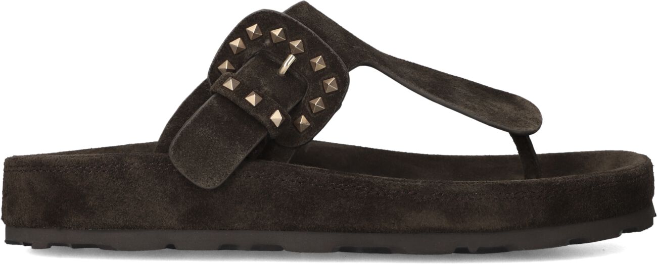 Stefano Lauran Teenslippers Dames Dk5668, Maat: 37, Materiaal: Suède, Kleur: Bruin afbeelding 1