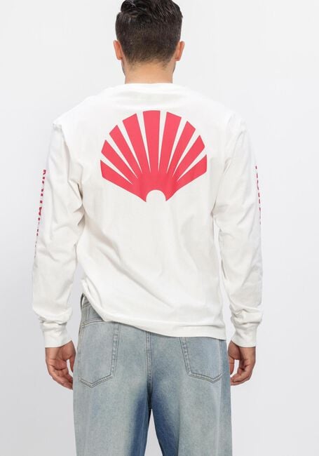 Witte NEW AMSTERDAM SURF ASSOCIATION T-shirt LOGO LONGSLEEVED WASHED - large